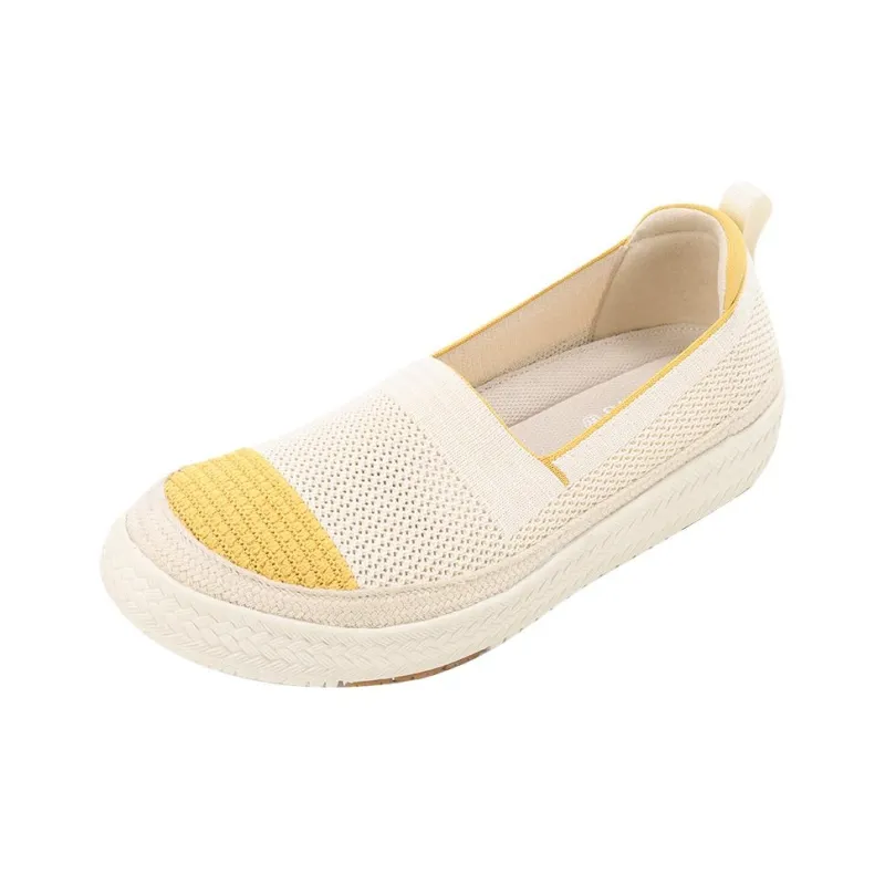 PANSY Panxi Japan Women's Slip on Espadrilles Flyknit Breathable Comfortable Color Block Women's-0