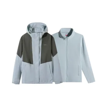 Tectop Windbreaker Jacket Unisex Light Lake Blue/Gray Lake Green
