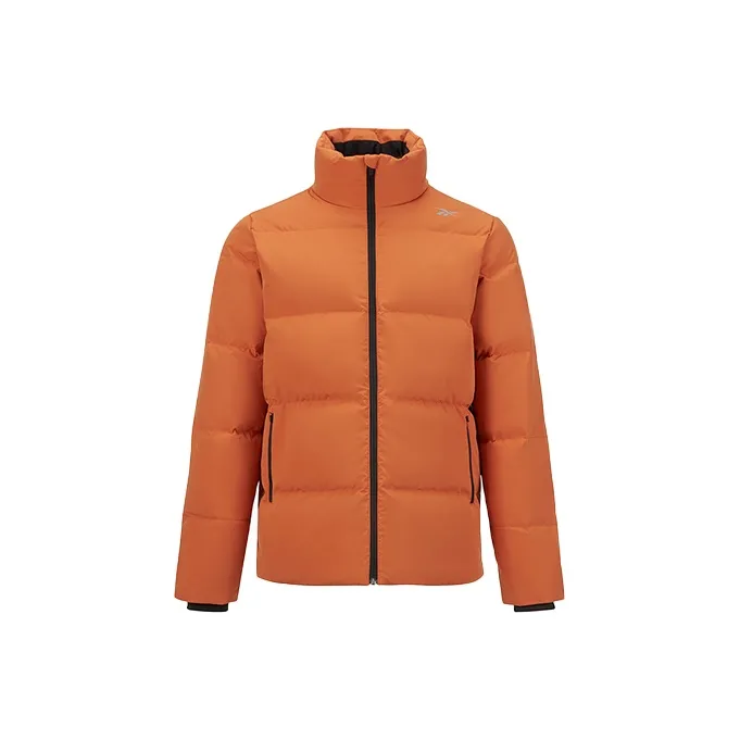 Reebok Solid Color Stand Collar Fitted Thickened Down Jacket Unisex-8