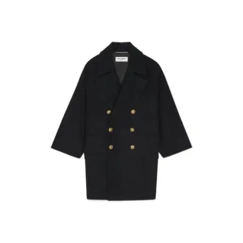 SAINT LAURENT Coats Men Black