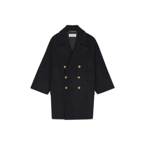 SAINT LAURENT Coats Men Black