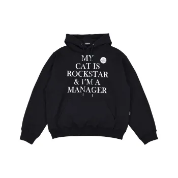 JOEGUSH Big Font Rockstar Hoodie Sweatshirt Unisex Black