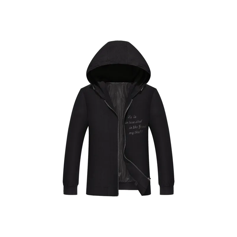 H YXIANG Jackets Men Black-0