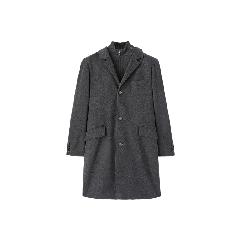 Loro Piana Coat Men's Black Gray-0