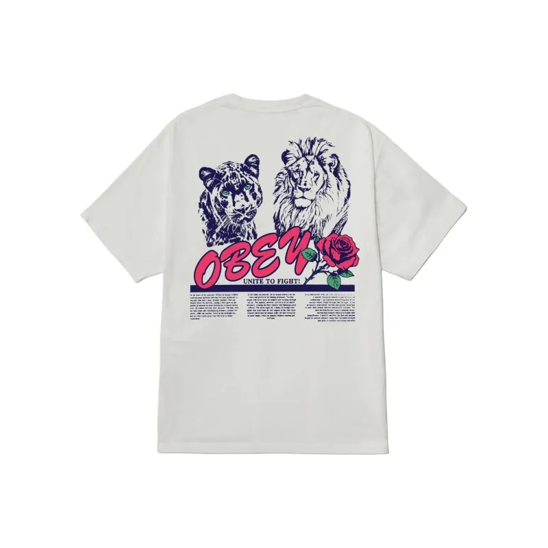 Obey T Shirt Men's Vintage White-1