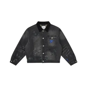 Norybrand 24FW Break Loose Series Jacket Unisex Washed Black