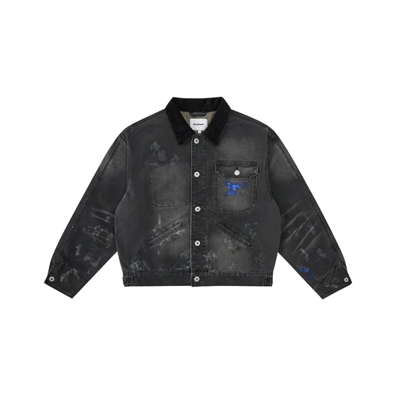 Norybrand 24FW Break Loose Series Jacket Unisex Washed Black-0