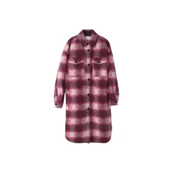 ISABEL MARANT Coats Men's Wine-Colored