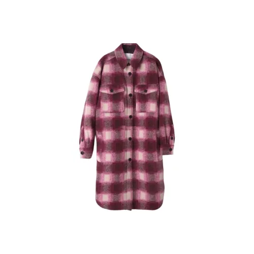 ISABEL MARANT Coats Men's Wine-Colored