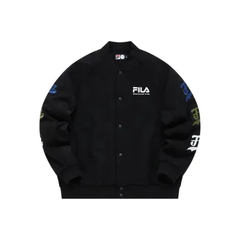 FILA FUSION BASEBALL Series FW22 Puffer Jacket Men's Pitch Black
