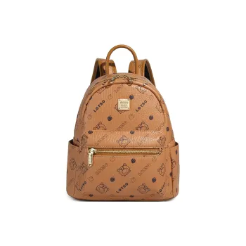 Disney Strawberry Bear Series Synthetic Leather Backpack Medium Size Women's Multicolor