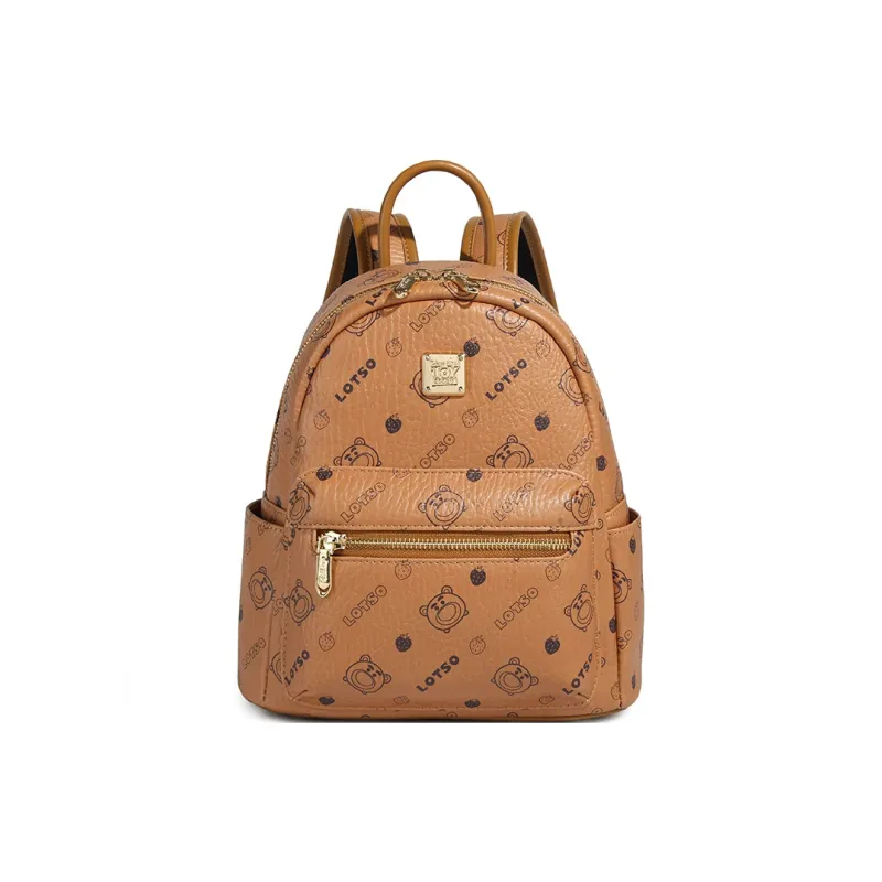 Disney Strawberry Bear Series Synthetic Leather Backpack Medium Size Women's Multicolor-6