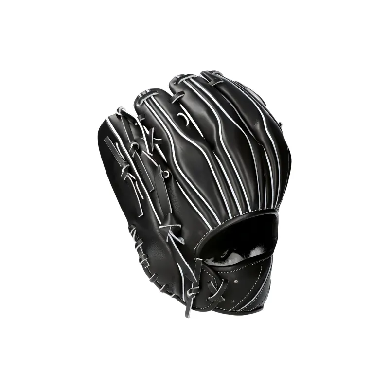 Asics Baseball Gloves Pitcher Glove Leather Unisex Black-0