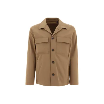 LARDINI Breast Pockets Detail Overshirt Jacket