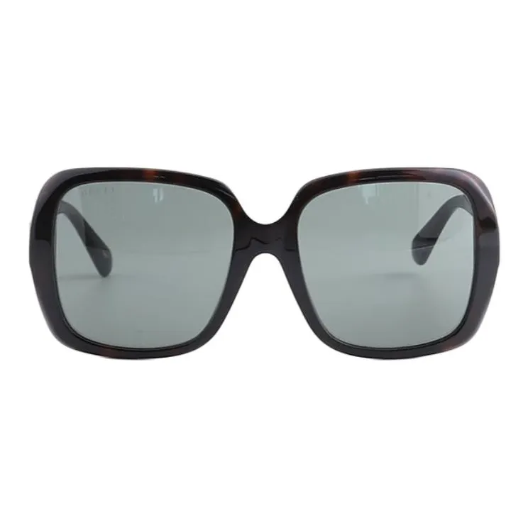 GUCCI Acetate Irregular Shape Sunglasses Women's Black-1