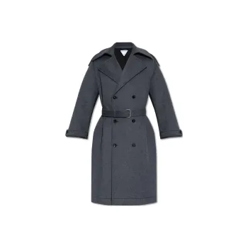 Bottega Veneta Belted Double Breasted Coat