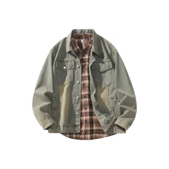 FASTFISH Denim Jacket Unisex Dark Gray