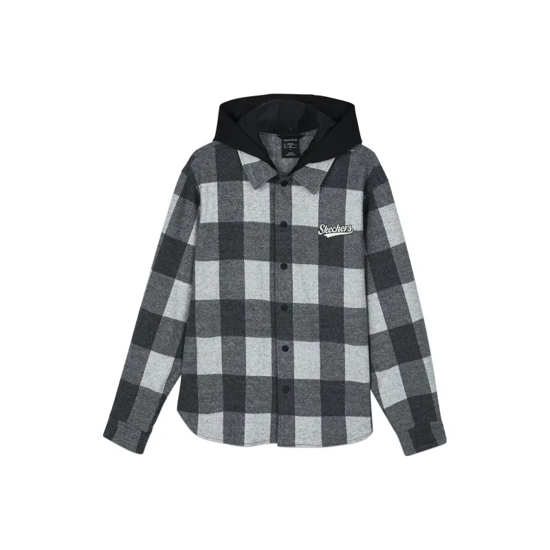 Skechers Alloy Grey Plaid Men's-0