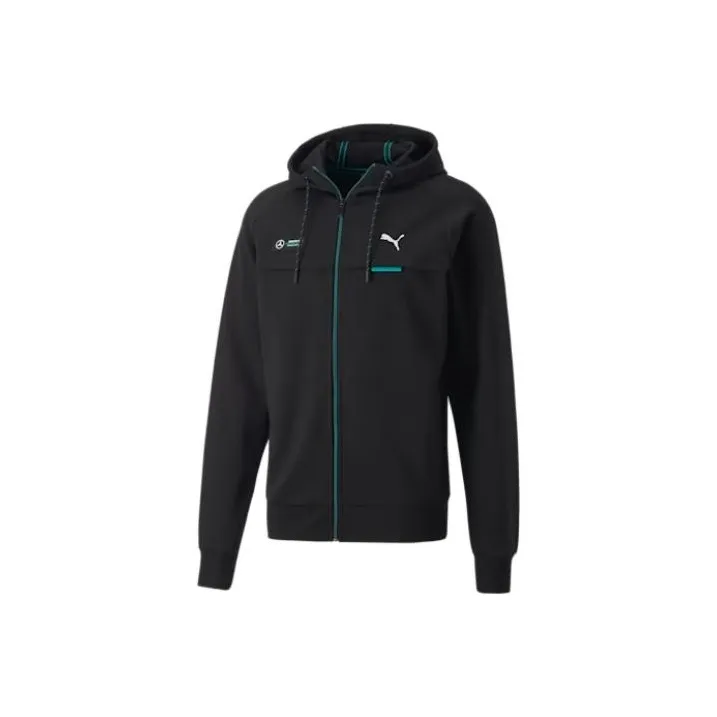 PUMA Mercedes AMG Petronas Motorsport Formula One Hooded Sweat Jacket Jacket Men's Black-0