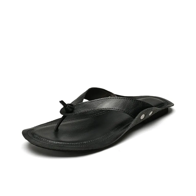 Qiandongmeili Rubber Sole Flip Flops Men's-1