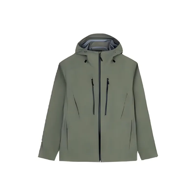 Anta Waterproof And Breathable Windbreaker Jacket Men Capuchin Green-0