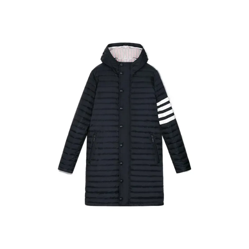 THOM BROWNE 4 Bar Hooded Down Coat-0