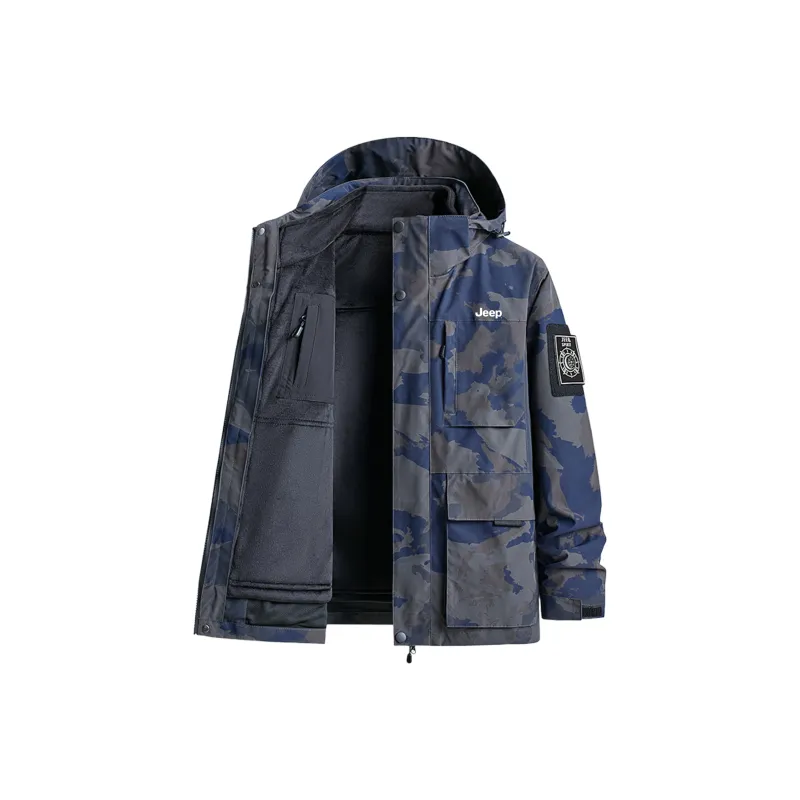 Jeep Wear Resistant Water Resistant Windproof Windbreaker Jacket Unisex-8