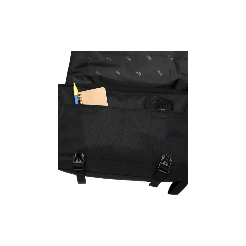 Lee Polyester Messenger Bag, Shoulder Bag Regular Men's Black-3