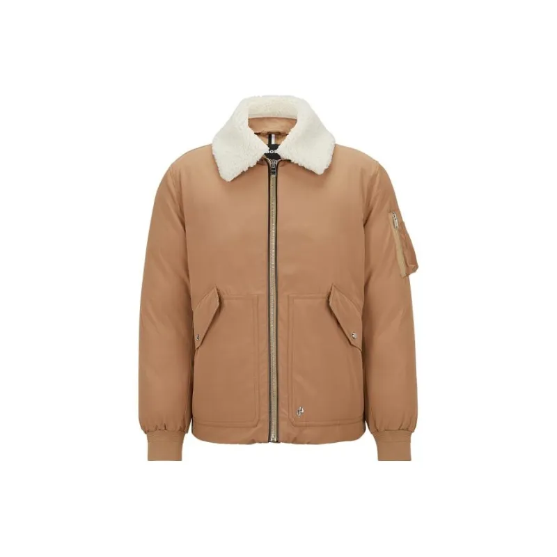 HUGO BOSS Puffer Jackets Men Medium Beige-0