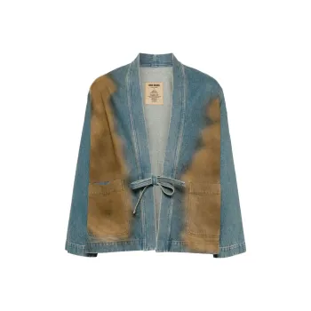 UMA WANG Juno Front-Tied Denim Jacket