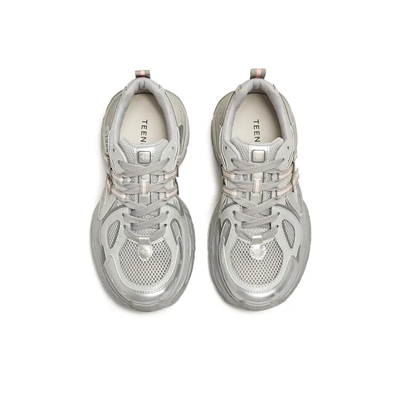 Teenmix 1999S Iridescent Summer Leap Cushioning, Abrasion Resistant, Slip Resistant Low Top Chunky Sneakers Women's-2