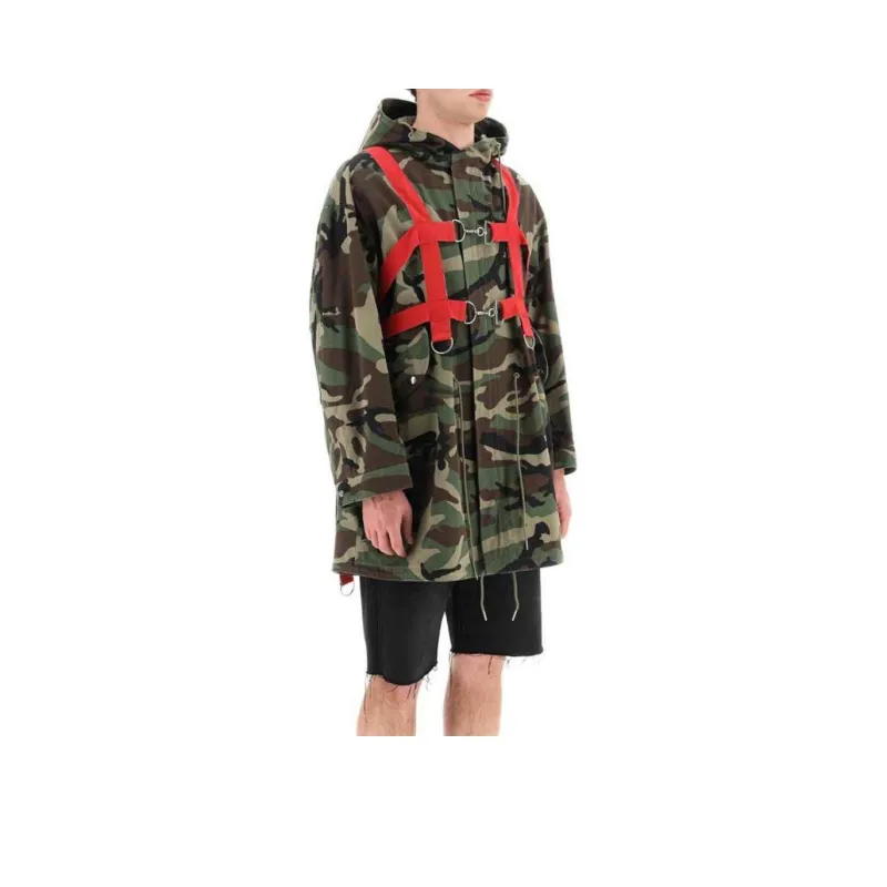 CELINE Camouflage Harness Parka-5