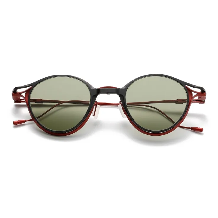ROLLOTD Titanium Round Sunglasses Unisex-5