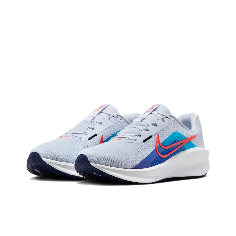 Nike Downshifter 13 Football Grey Deep Night Blue Lightning Bright Crimson-2