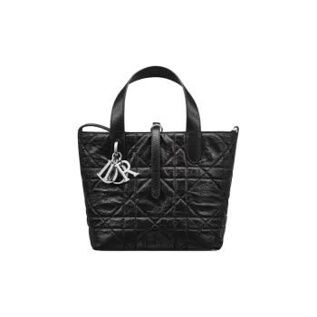 DIOR Toujours Calfskin Shoulder Bag, Crossbody Bag, Handbag Trumpets Women's Black