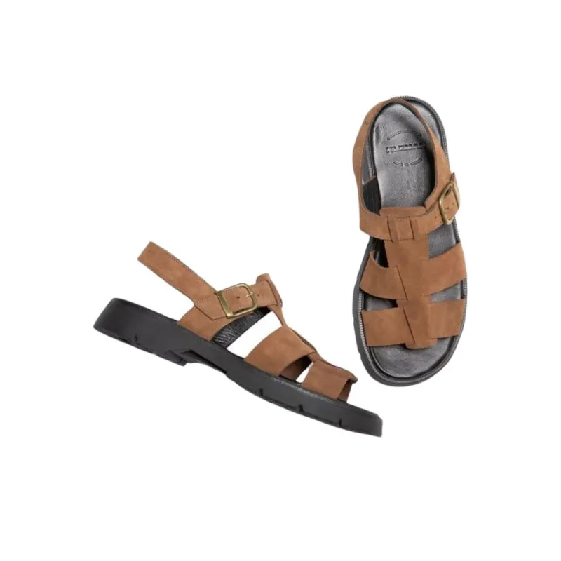 KLEMAN CLEON MANUFACTURE BALLAST V Roman Sandals 3cm Men's Brown-4