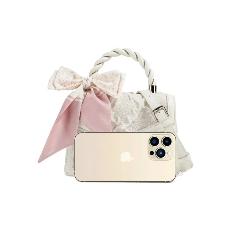 CAEISL&KCIEL PU Polyurethane Synthetic Leather Crossbody One Shoulder Handbag Regular Women's Diamond Pattern White-4