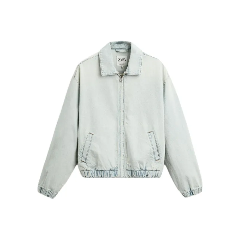 ZARA Denim Jacket Men's Light Blue-0