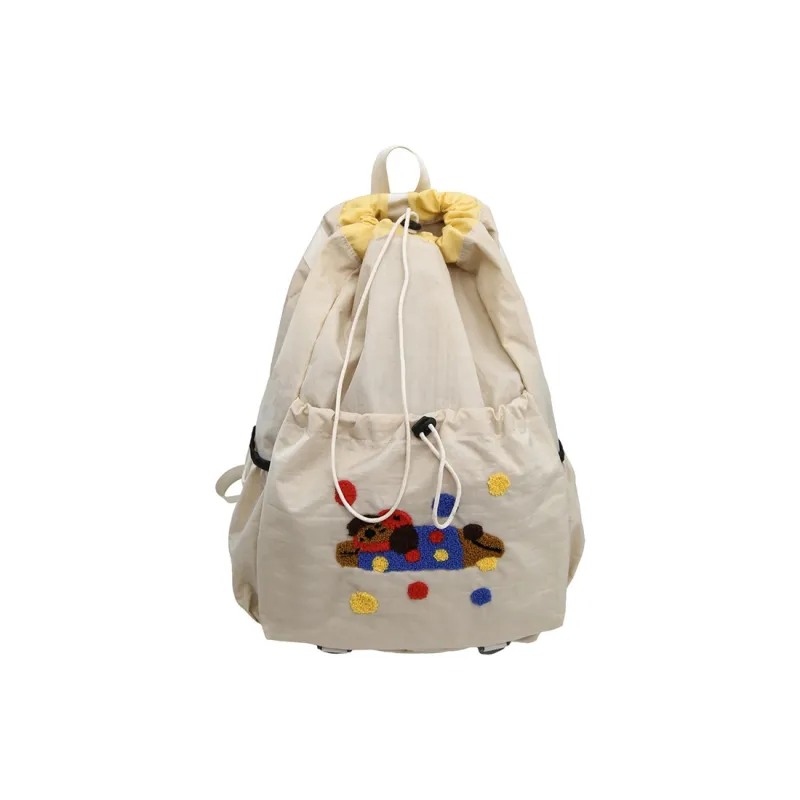 Alcohol Dragon Nylon Backpack Regular Women's Multicolor-7