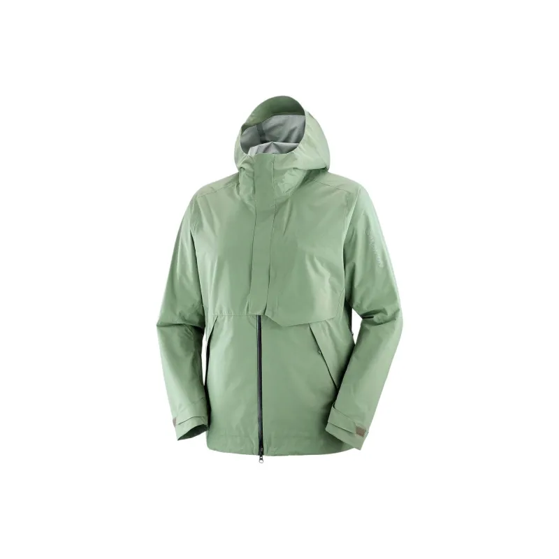 SALOMON OUTERPATH Water-Resistant Windproof Breathable Windbreaker Jacket Men's Green-0