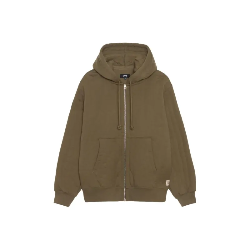 Stussy Vertical Quilted Zip Hoodie-0