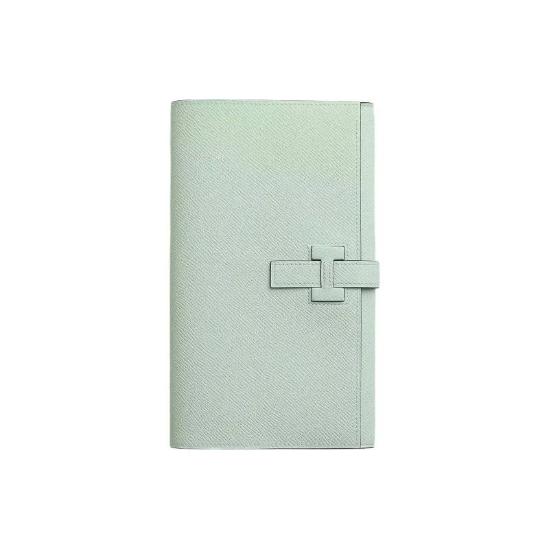 HERMES New H Passant Epsom Calfskin Wallet Women's 6W Menthe Mint Green-0