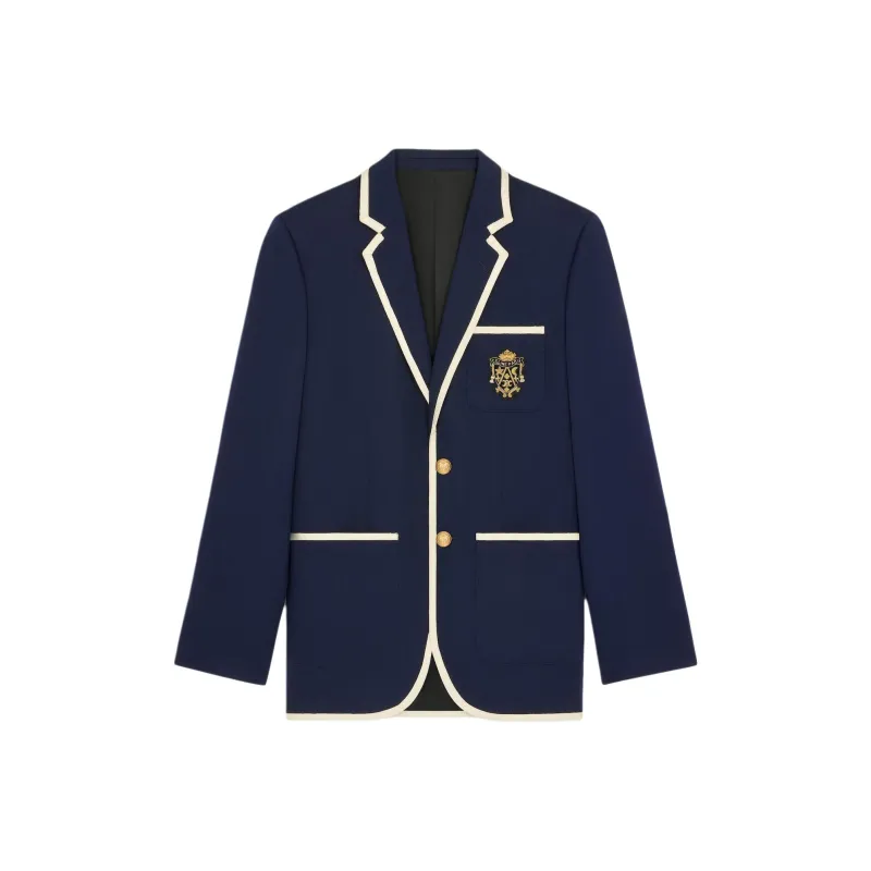 CELINE Blason Classic Jacket In Diagonal Wool-0