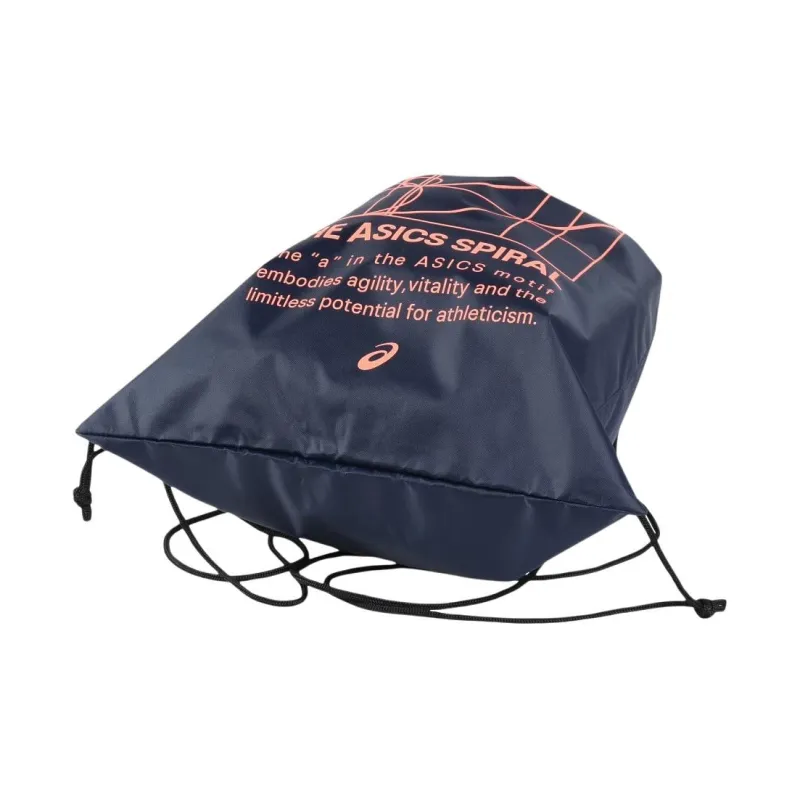 Asics Polyester Backpack Large Size Men's Midnight Blue With Coral-5