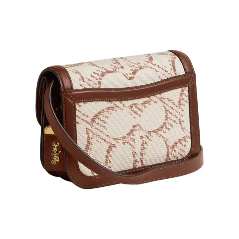 COACH IDOL Signature Canvas Shoulder Bag, Crossbody Bag, Handbag Trumpets Women's Natural-1