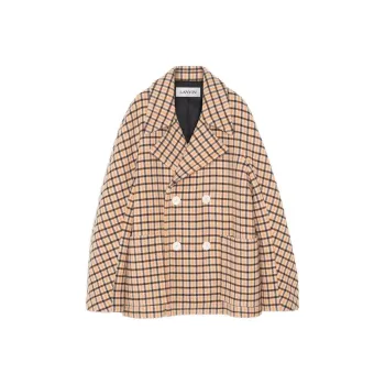 Lanvin Check pattern Virgin wool Peacoat