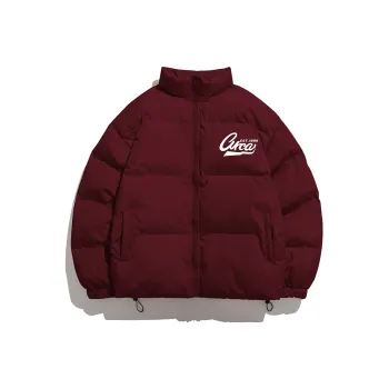 C1RCA American Minimalist Style Solid Color Basic Stand Collar Puffer Jacket Unisex