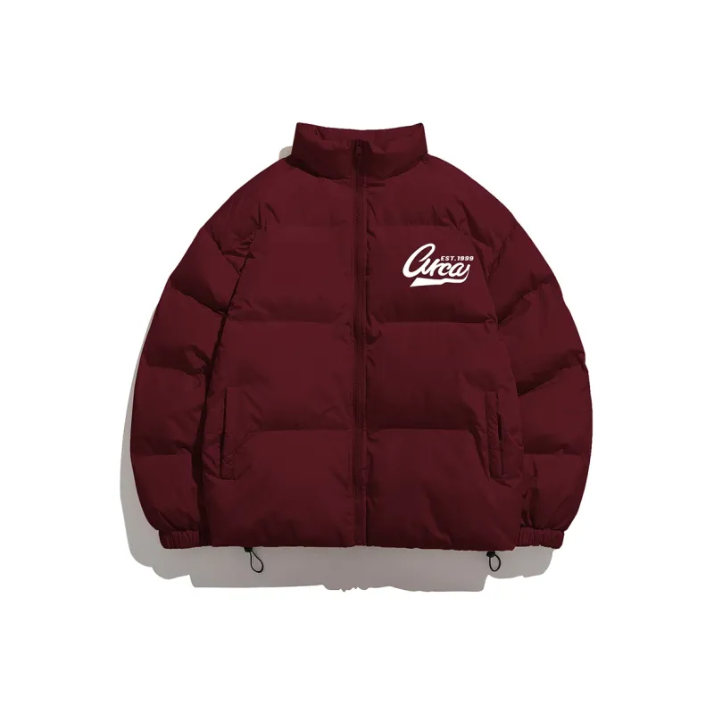 C1RCA American Minimalist Style Solid Color Basic Stand Collar Puffer Jacket Unisex-8