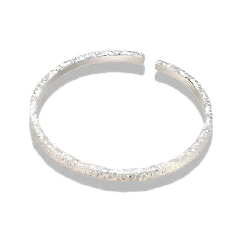 Old Fu Gold 999 Fine Silver Bangles Women's-0