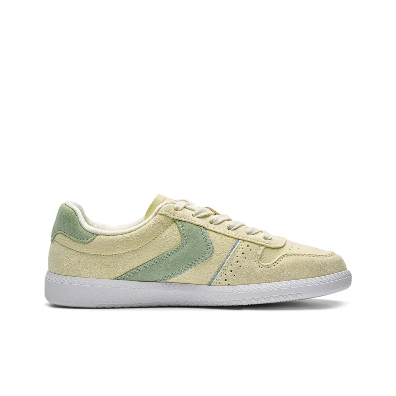 Kappa Back to Back Anti Slip Wear Resistant Low Top Skateboard Shoes Women's Beige Yellow-1